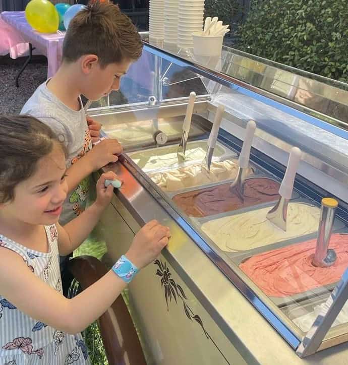 gelato cart at 6th birthday celebration