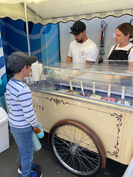 boy ordering gelato