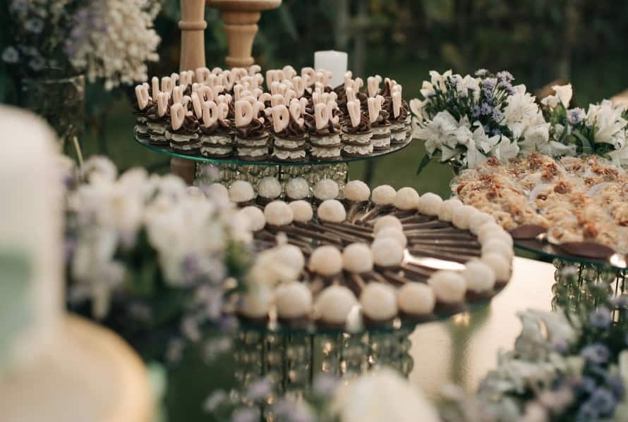 Assorted dessert alternatives at wedding