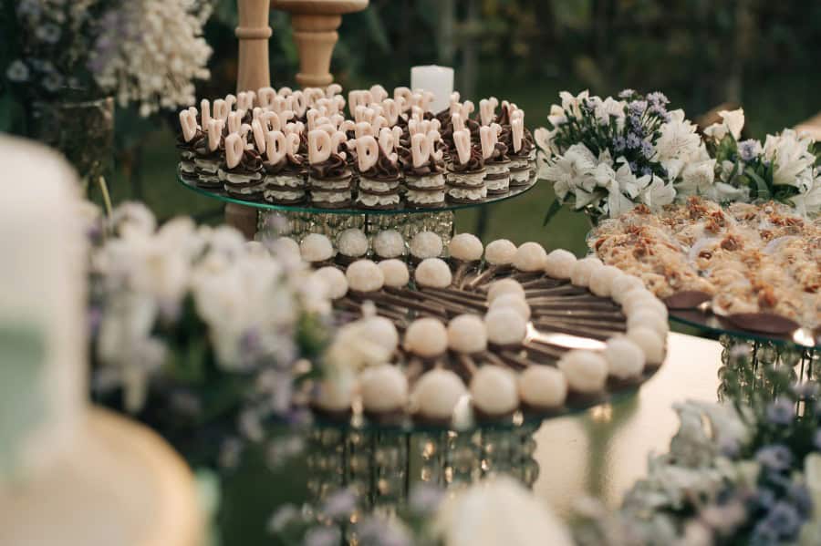 Assorted dessert alternatives at wedding
