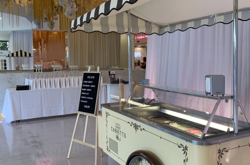 gelato cart at Fior for wedding