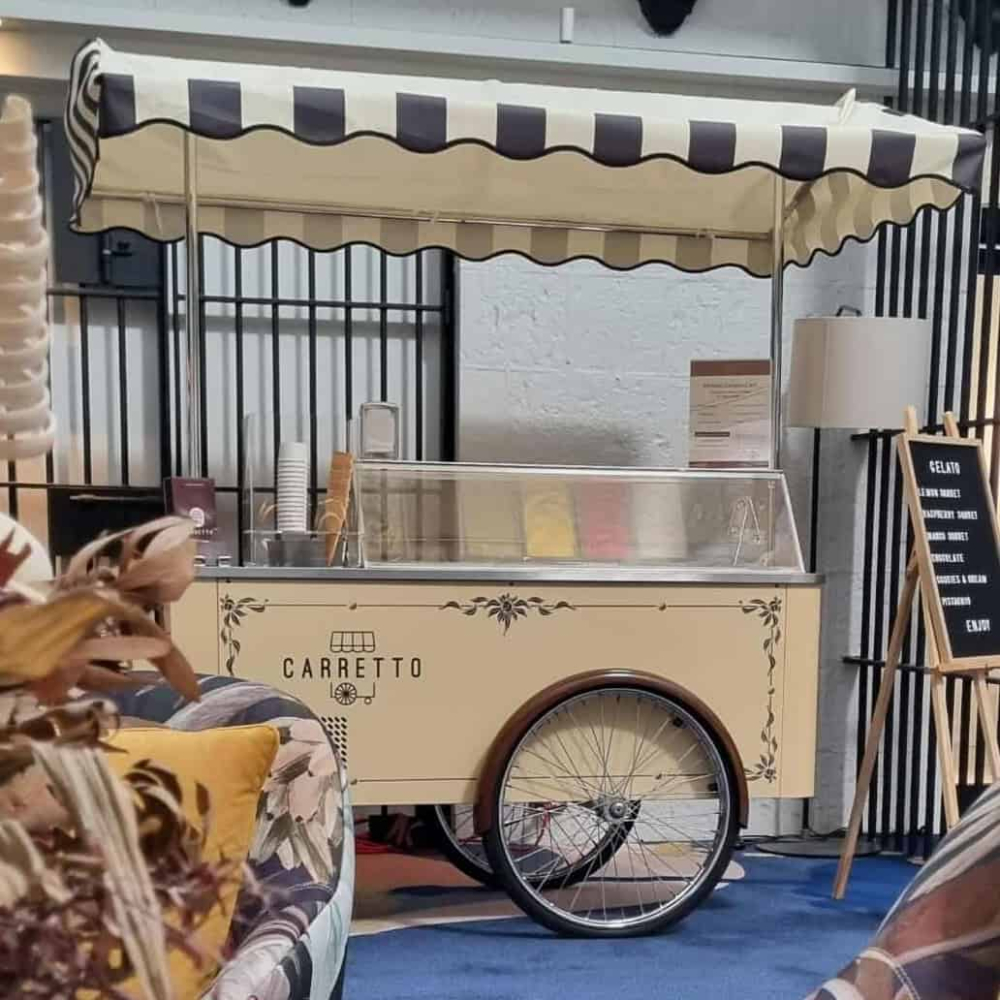 Carretto serving gelato at wedding showcase, Coburg